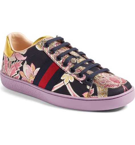 floral sneakers gucci|gucci ace sneakers women's.